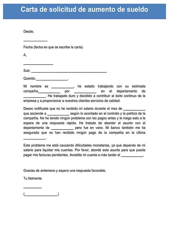 Carta De Solicitud De Aumento De Sueldo Modelos Para vrogue.co