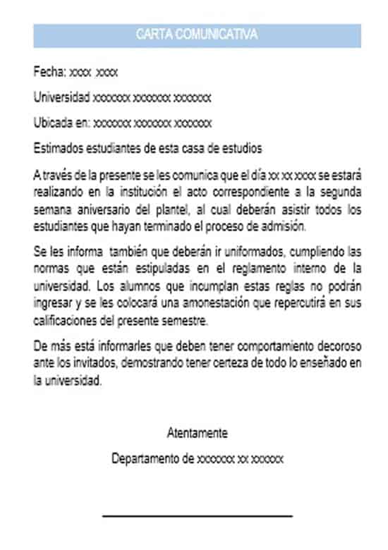 Cartas comunicativas