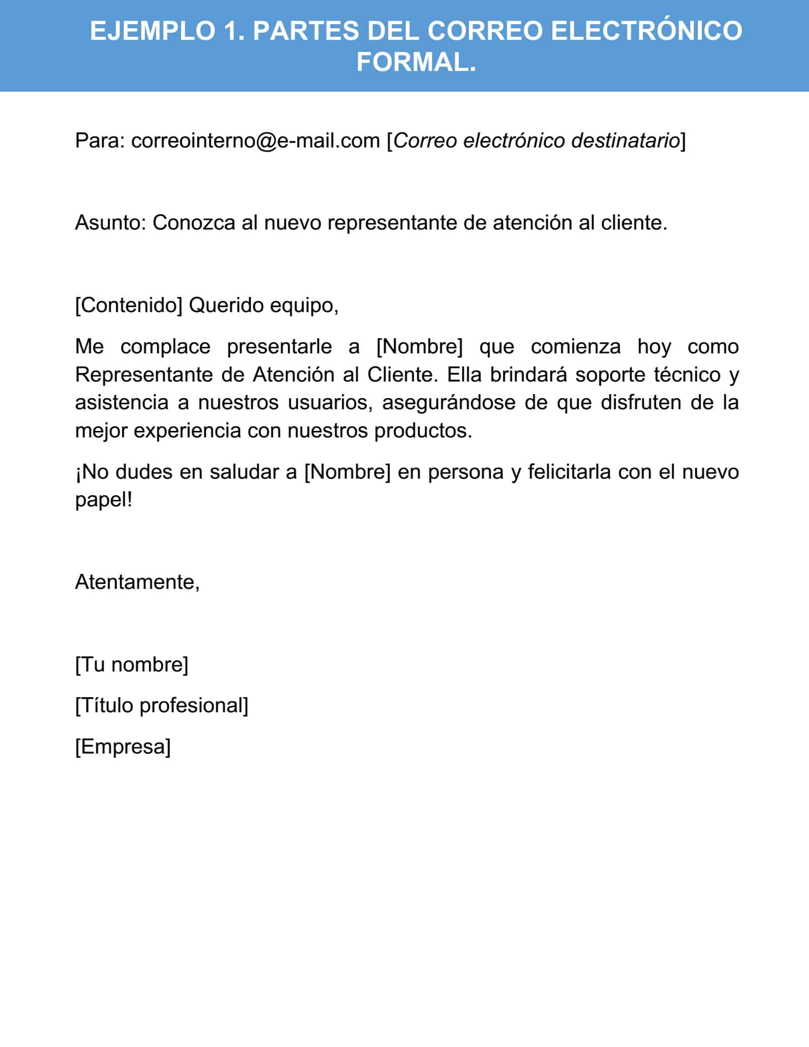 Partes Del Correo Electrónico Como Usar Ejemplos Y Modelo